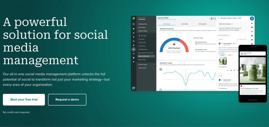 Sprout Social interface