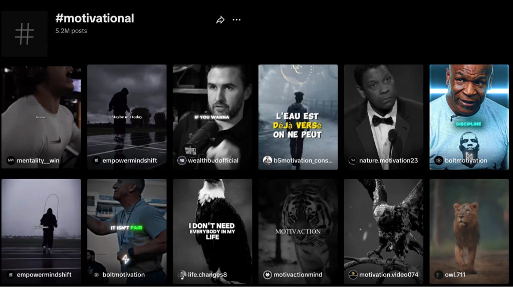 motiváció hashtagek