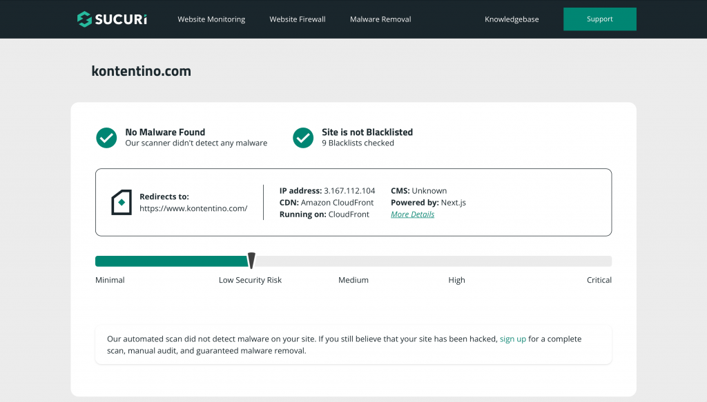 Kako koristiti Sucuri SiteCheck za skeniranje malwarea?
