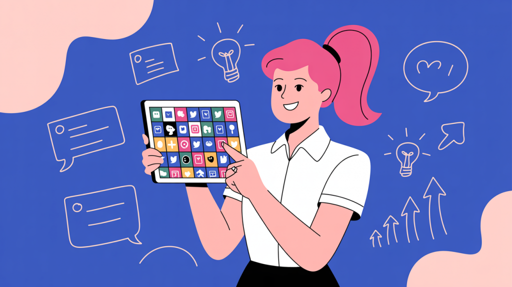 Social Media Content Creator bei der Arbeit